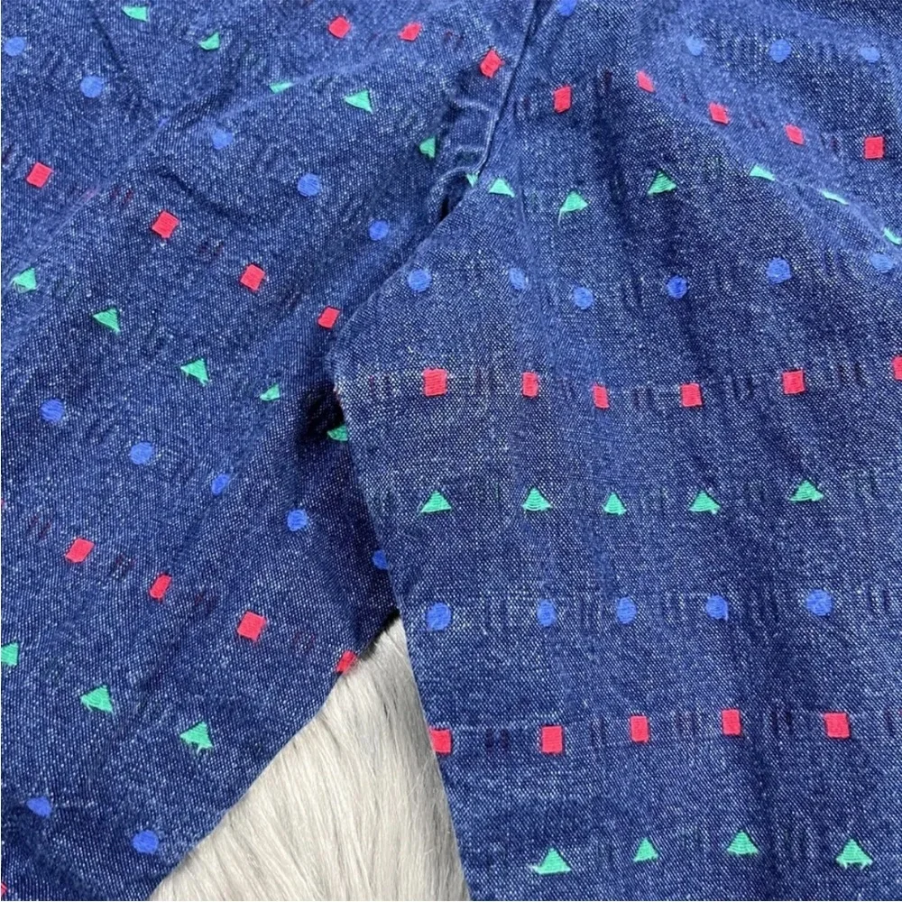 Vintage Baby Boys Oshkosh Bgosh Denim Blue Red Green Jumpsuit